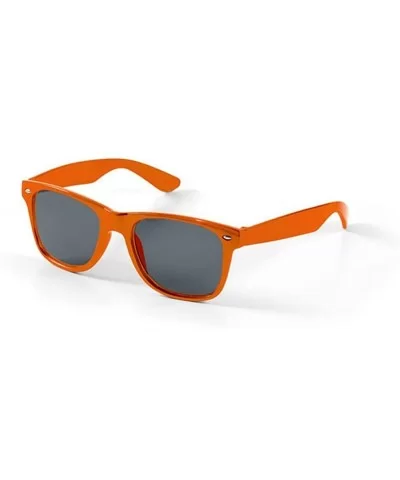 Wayfarer Style Sunglasses - Sun Protection UV400 Unisex Classic Geek Nerd Retro - Orange - CG11WB573EZ $22.14 Sport