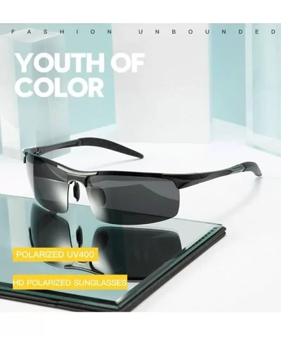 Men's Polarized Sports Riding Glasses Smart Photochromic Glasses - Black Grey C1 - CS1905GHITU $26.16 Square