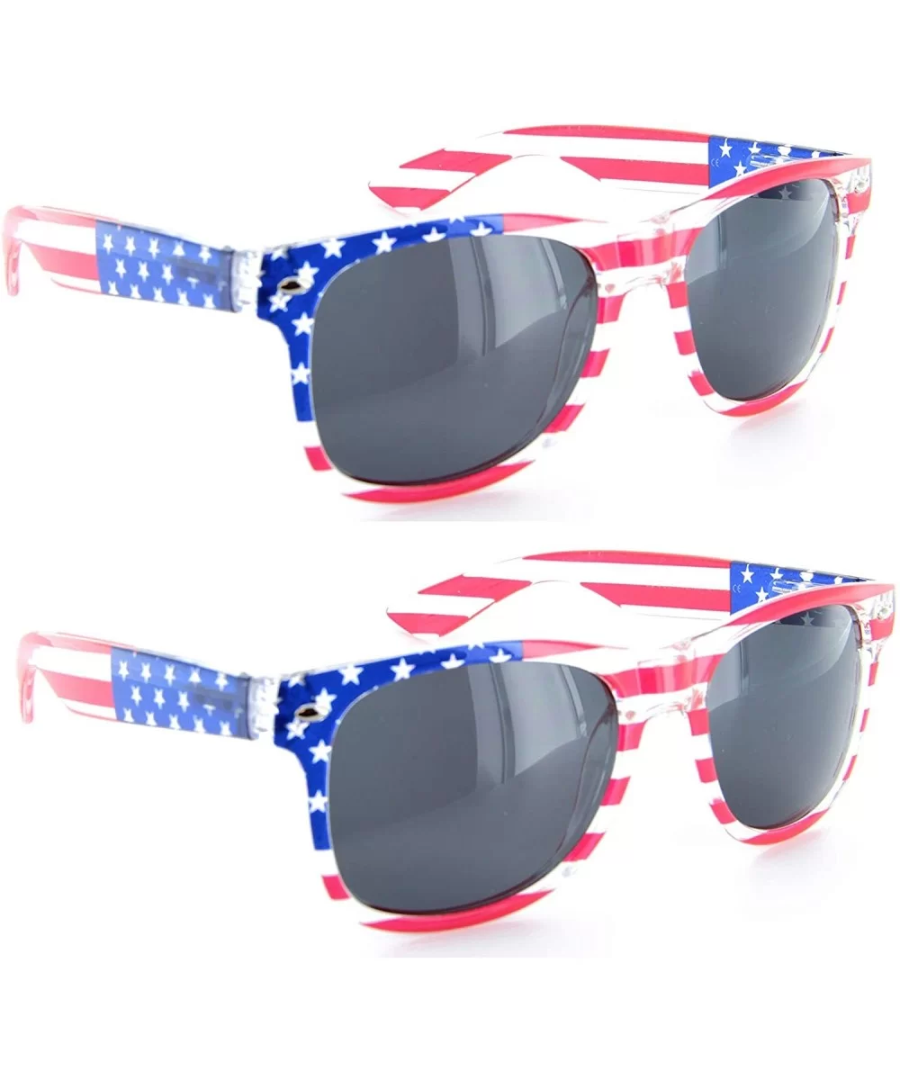 USA American Flag Sunglasses Box Set - Multcolored - CO11MF0L2VB $28.37 Wayfarer