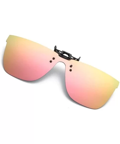 Polarized Clip-on Sunglasses Over Prescription Glasses Anti-Glare UV Protection Flip-up Sun Glasses - Pink - C91960TOIRC $19....