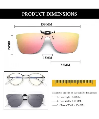 Polarized Clip-on Sunglasses Over Prescription Glasses Anti-Glare UV Protection Flip-up Sun Glasses - Pink - C91960TOIRC $19....