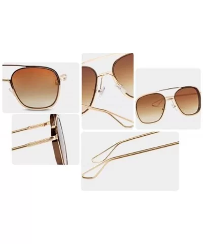 Fashion 2019 new sunglasses- ladies sunglasses- double beam sunglasses - C - CM18S9LMUUE $67.81 Aviator