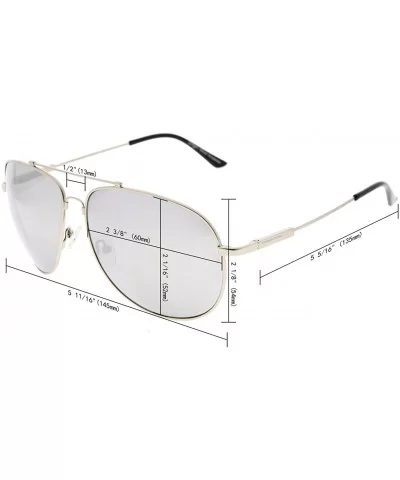 Large Bifocal Sunglasses Polit Style Sunshine Readers with Bendable Memory Bridge and Arm - CY18034GDML $41.04 Rectangular