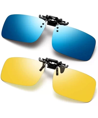 Polarized Sunglasses Anti Glare Fishing Prescription - Blue + Night Yellow - CH18RL57Z0O $20.60 Rectangular