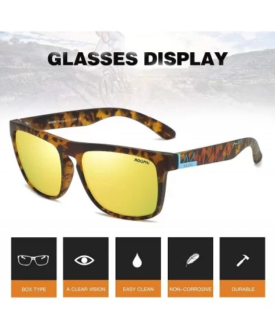 Polarized Sunglasses TR90 Unbreakable Frame for Men Women 6018R - Gold - C718RNKOD8N $23.40 Oval