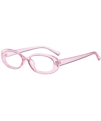 Casual Resin Oval Retro Ladies Sunglasses Women Goggles & Glasses Case - Brown - CA18G7ZI6YW $11.86 Oval
