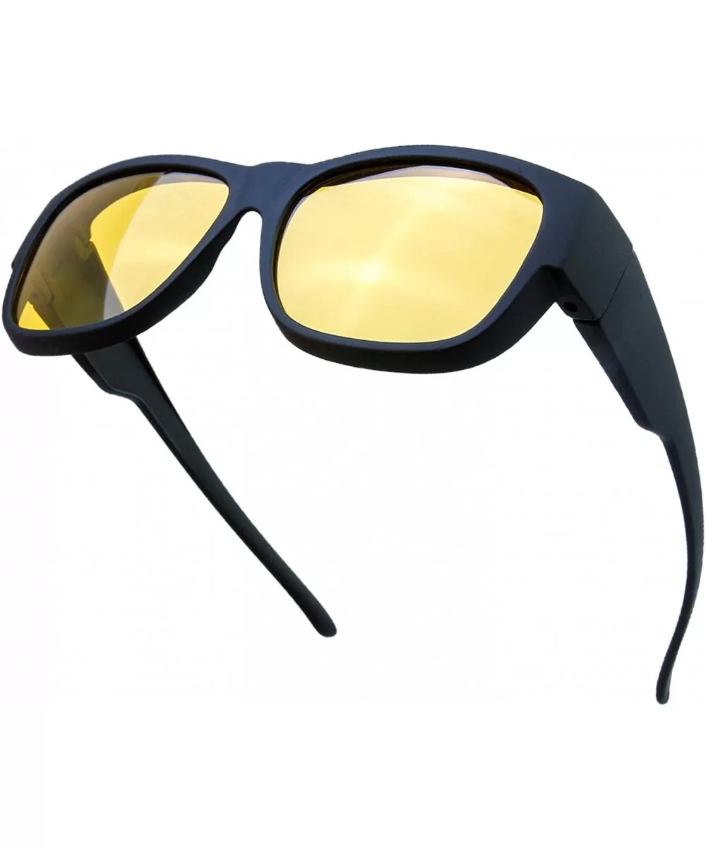 Driving Polarized Sunglasses Anti Glare Prescription - 2-rubber Black - CY18HQORM77 $32.66 Goggle