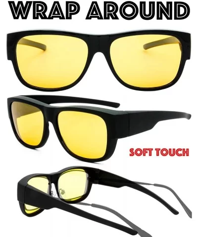 Driving Polarized Sunglasses Anti Glare Prescription - 2-rubber Black - CY18HQORM77 $32.66 Goggle