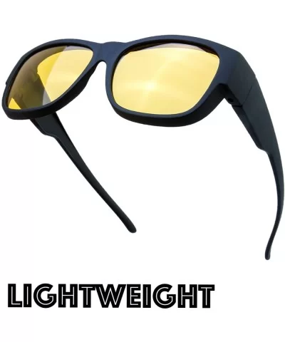 Driving Polarized Sunglasses Anti Glare Prescription - 2-rubber Black - CY18HQORM77 $32.66 Goggle