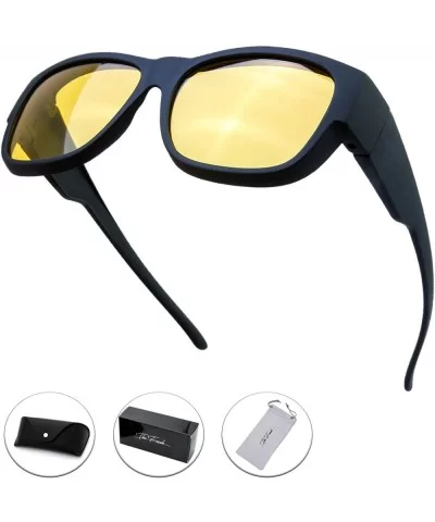 Driving Polarized Sunglasses Anti Glare Prescription - 2-rubber Black - CY18HQORM77 $32.66 Goggle