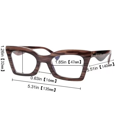 Anti-Blue Blocker Light Butterfly Readers Cateye Reading Glasses - Anti Blue -Wood Grain - CR18ZKG4DUN $16.10 Oversized