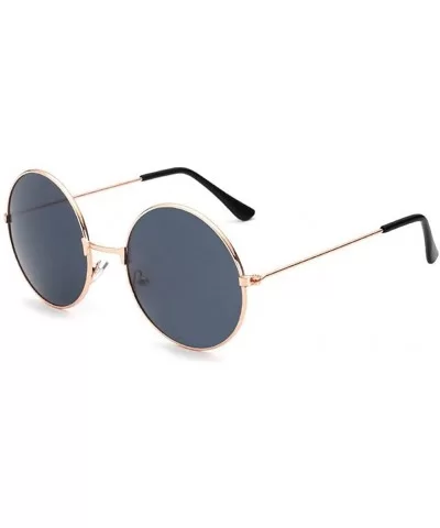 Retro Round Sunglasses Women-Luxury Polarized Shade Glasses-Metal Frame - I - C61905Y94UG $44.13 Rectangular