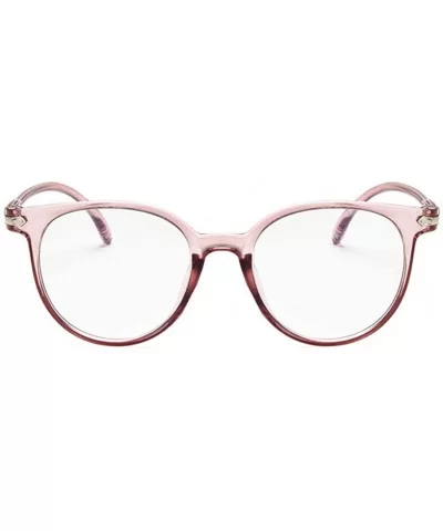 Spectacle Optical Frame Glasses Clear Lens Computer Anti-Radiation Eyeglasses - Pink - C118S0KWW7A $7.97 Round