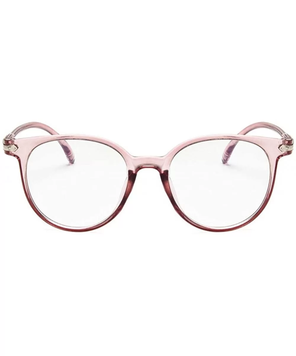 Spectacle Optical Frame Glasses Clear Lens Computer Anti-Radiation Eyeglasses - Pink - C118S0KWW7A $7.97 Round