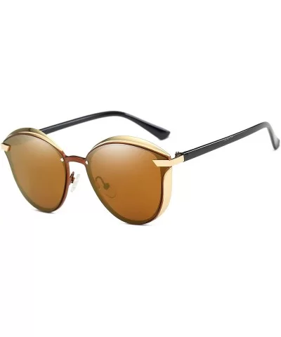 Stylish Polarized Women Driving Sunglasses Vintage Round Design B2418 - Brown - CQ18CHXI3OM $19.74 Round