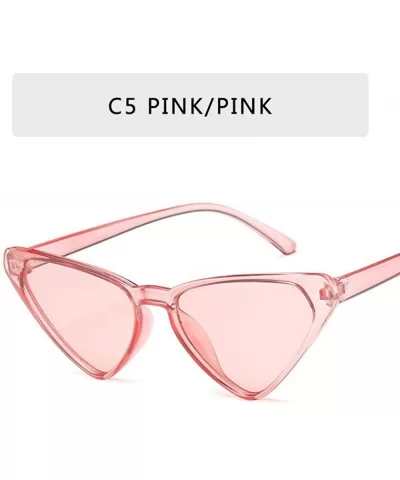 2019 New Women Little Cat Eye Sunglasses Ladies Summer Vintage Red Pink Cute C9 - C5 - C818YLYLWO3 $12.22 Aviator