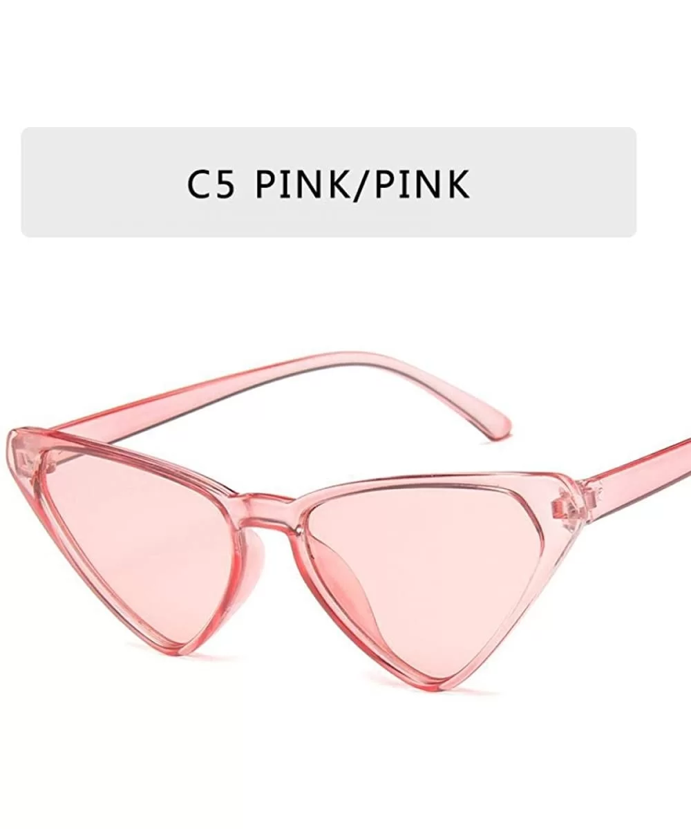 2019 New Women Little Cat Eye Sunglasses Ladies Summer Vintage Red Pink Cute C9 - C5 - C818YLYLWO3 $12.22 Aviator