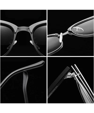 Retro Driving Sunglasses Metal Frame For Men Women - Gold Gray - CL18NW5ICD2 $15.28 Oval