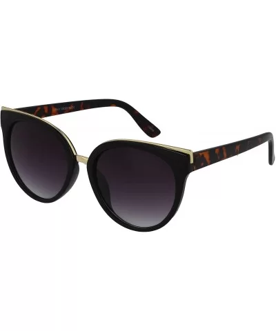 3277 Cat-Eye Fashion Sunglasses - UV Protection - Black and Brown Tortoise - CM18WHL457K $37.03 Sport