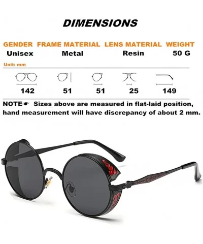 Sunglasses Women Polarized Rimmed Round Metal Men Summer UV-Aniti Unisex - Silver Frames Grey Lens - CB18G545L4I $19.50 Overs...