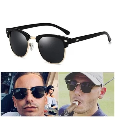 Fashion Brand Classic Men Women Colored Semi Rimless Sunglasses 3016 C2 - 3016 C4 - CP18YZWOHCO $11.38 Rimless