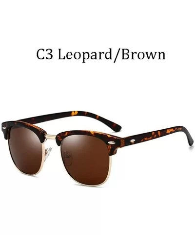 Fashion Brand Classic Men Women Colored Semi Rimless Sunglasses 3016 C2 - 3016 C4 - CP18YZWOHCO $11.38 Rimless