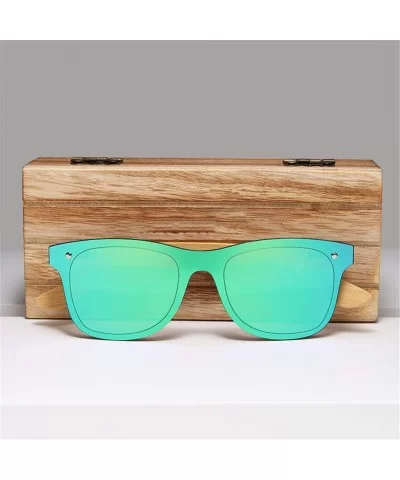 Bamboo Polarized Sunglasses Men Wooden Sun Glasses Women Original Wood Glasses - Green Bamboo - C0194OWD0UT $53.71 Oversized