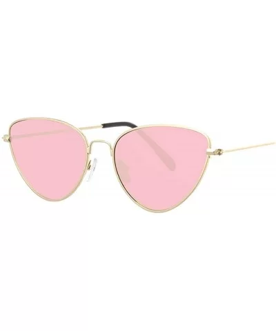 Butterfly Sunglasses Women Brand Designer Vintage Fashion Rose Gold Mirror Sun Glasses Unique Ladies Female - CB198A5T6K0 $55...