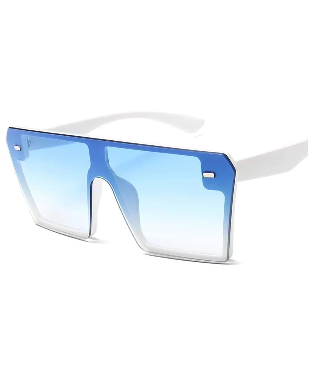 Colorful Sunglasses Personality Driving - White Blue - CY190MX035Q $63.77 Square