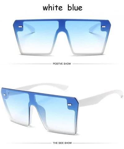 Colorful Sunglasses Personality Driving - White Blue - CY190MX035Q $63.77 Square