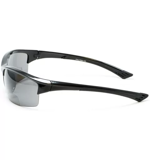 Polarized Bifocal Reading Sunglasses Sport Men and Women (Strength +1.50) - Black Frame / Black Lens - C218CYCRZCX $53.64 Wrap