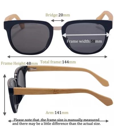 Night Vision Blue Ray Filters Polarized Driving Glasses Wood UV400 Sunglasses-S569 - C31936Z3M7L $20.24 Oval