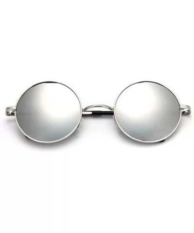 Circle Steampunk Sunglasses Women Men Round Black Frame Lens Sun Glasses Gafas De Sol - C5 - CQ197Y6THWD $25.54 Oval