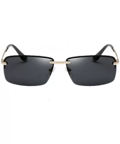 Men Coating UV400 Polarized Glasses Rectangle Sunglass Eyewear - Gold Grey - CT182SEXY59 $15.27 Square