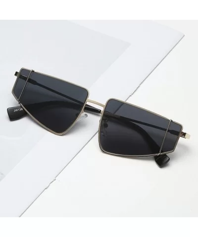 Polarized Sunglasses for Men Women Fashion Irregular Shape Sunglasses - Black - CK18T2NR7OM $11.21 Round