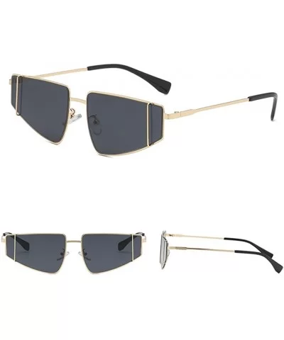 Polarized Sunglasses for Men Women Fashion Irregular Shape Sunglasses - Black - CK18T2NR7OM $11.21 Round