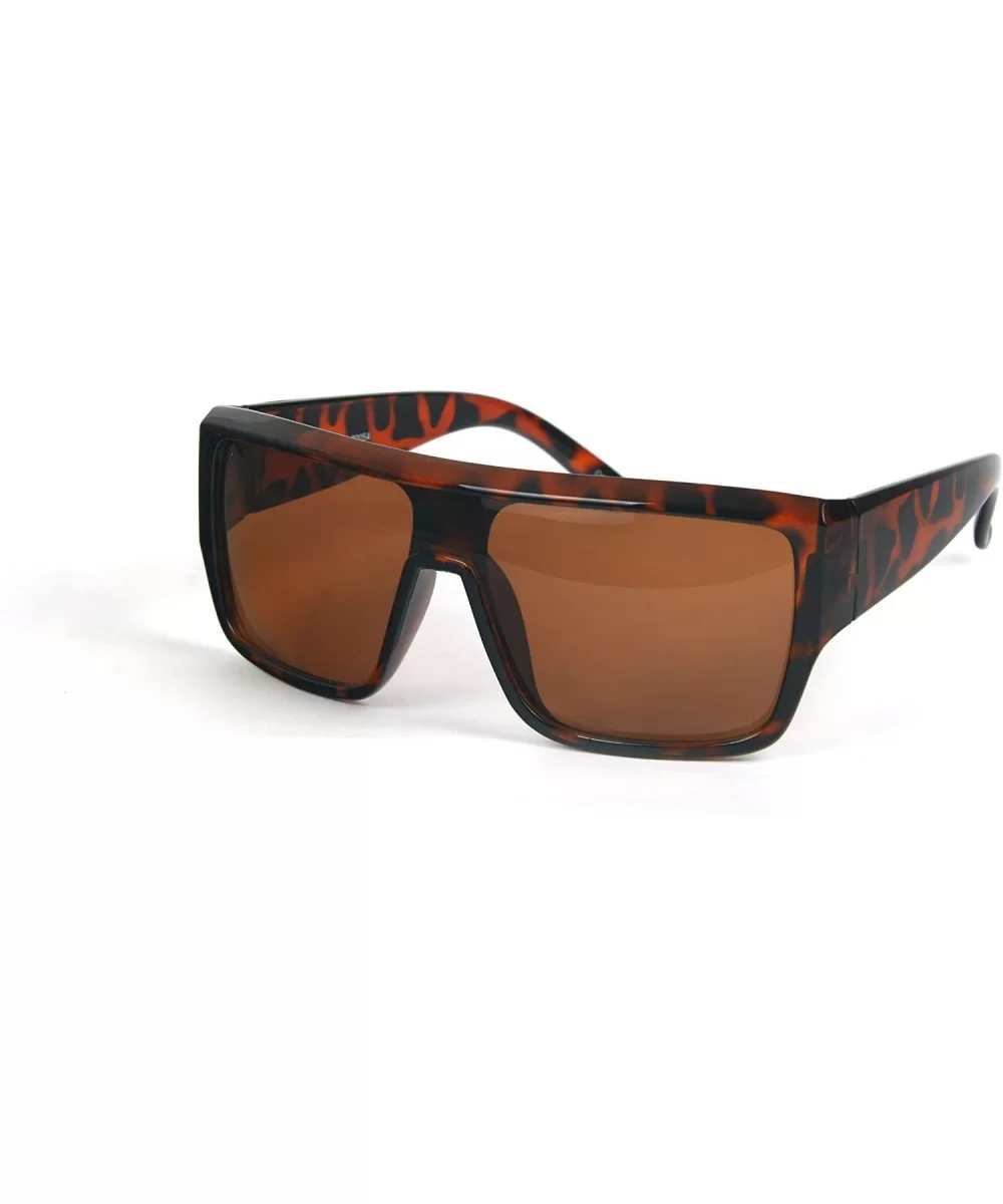 Retro Fashion Wayfarer Vintage Style Unisex Sunglasses P2054 - Tortoise-brown Lens - C511BOU644N $12.20 Wayfarer
