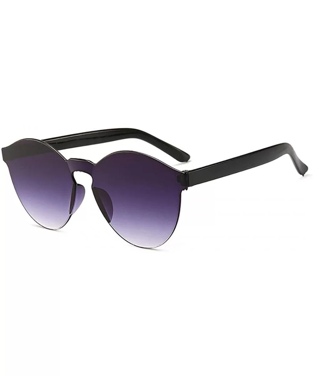 Unisex Fashion Candy Colors Round Outdoor Sunglasses Sunglasses - Gray - CT190R0O4I5 $20.45 Round