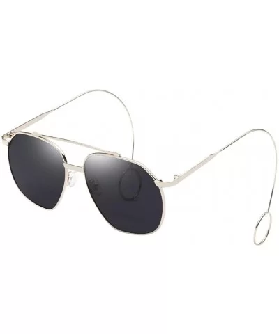Womens Sunglasses - Oversized Optical Sun Glasses Metal Frame Big Wear Earrings Shades - B - CB18DTT4NSZ $12.30 Rimless