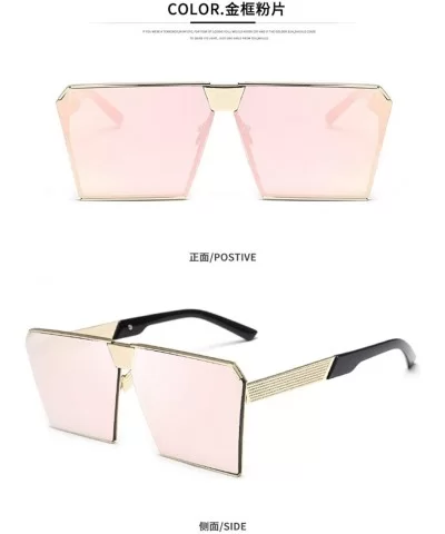 Sunglasses Women Fashion Square Sunglasses Trend Street Shoot Sunglasses - CS18X9ZG4GA $73.63 Rimless