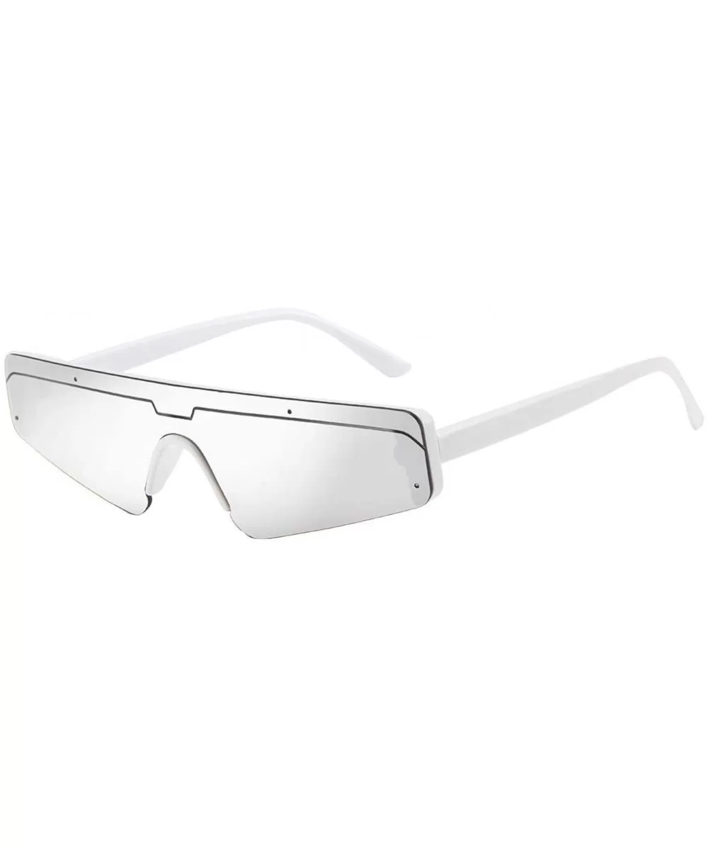 Polarized Sunglasses Protection Fashion - Silver - C919648D435 $12.96 Square