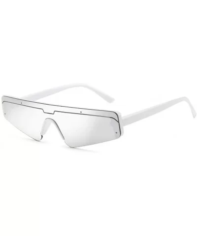 Polarized Sunglasses Protection Fashion - Silver - C919648D435 $12.96 Square