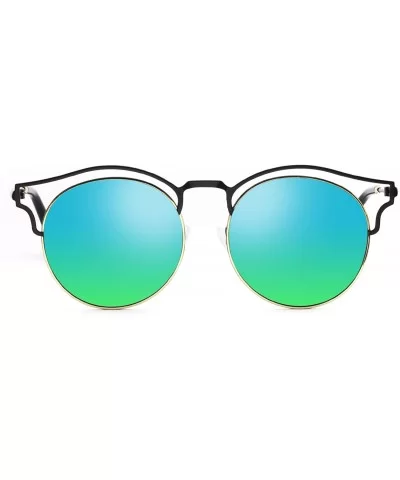 Stylish Polarized Sunglasses 100% UV Protection For Women - E-black+blue - C218EXURZ00 $28.11 Oval