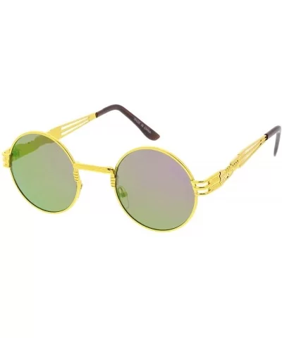 Heritage Modern"Steampunk 2.0" Wired Frame Sunglasses - Green - CV18GY9ISAN $12.67 Round