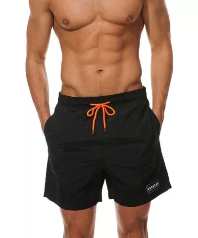 Casual Shorts for Men's Swimwear Running Surfing Sports Plus Size Beach Shorts Trunks Board Pants - Black - C418RX2MI2W $24.6...