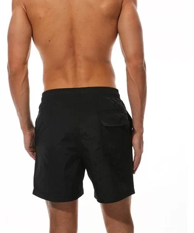 Casual Shorts for Men's Swimwear Running Surfing Sports Plus Size Beach Shorts Trunks Board Pants - Black - C418RX2MI2W $24.6...