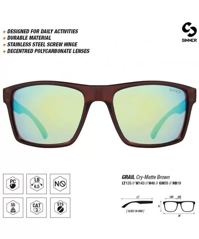 Sunglasses for Men and Women - Sun Protection & Vintage- UV400 Protection - Grail - Blue - CU18NWNNG5S $30.70 Rimless