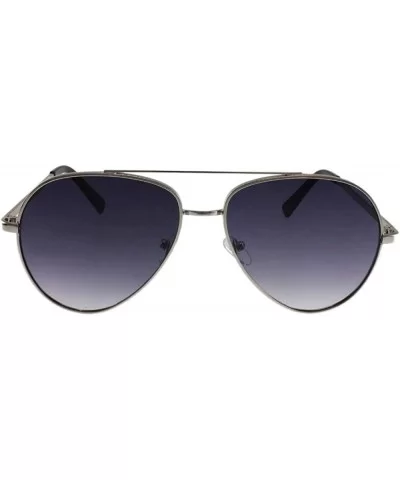 Jaxon - Textured Metal Frame Aviator Sunglasses - Silversmoke - CZ18RS7U7A2 $18.09 Aviator