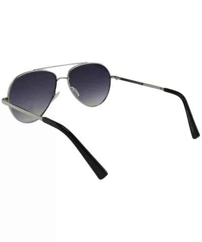 Jaxon - Textured Metal Frame Aviator Sunglasses - Silversmoke - CZ18RS7U7A2 $18.09 Aviator