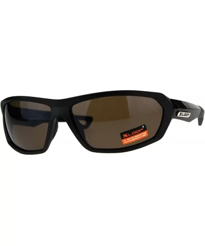 Mens Xloop Sunglasses Designer Sports Fashion Shades UV 400 - Bronze (Brown) - CF18E35QZIA $14.82 Sport